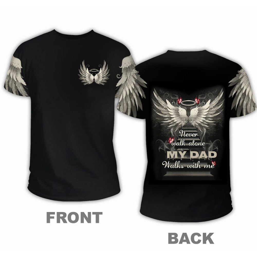 Unisex Never Walk Alone My Mom Walks With Me Graphic Tee | Pod4team