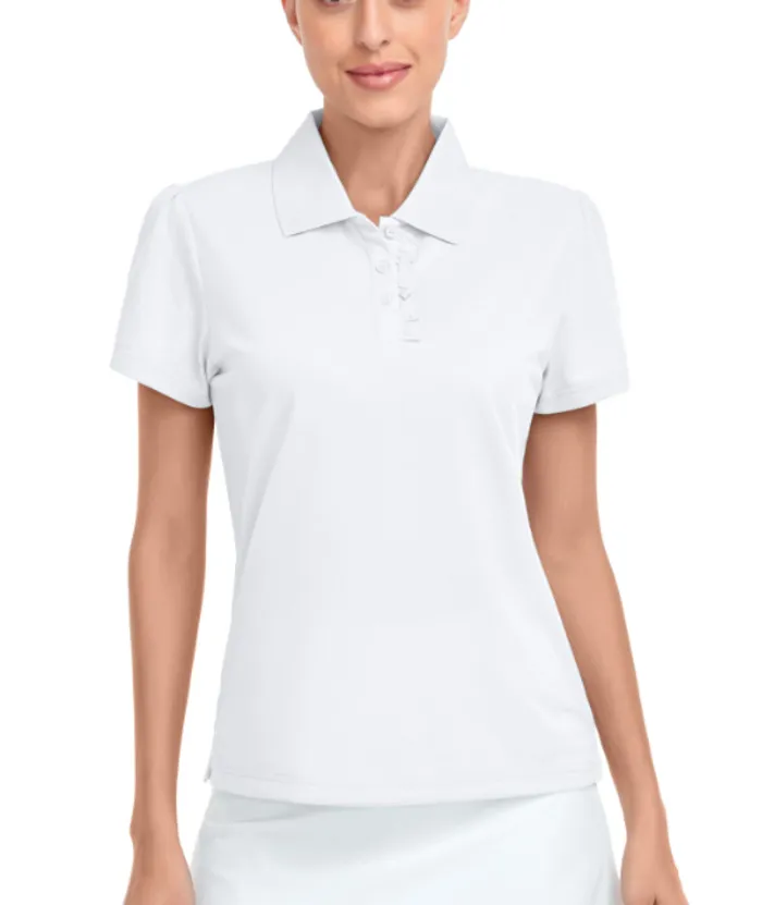 Women's Soft Dri fit Solid Color Golf Polo Shirt