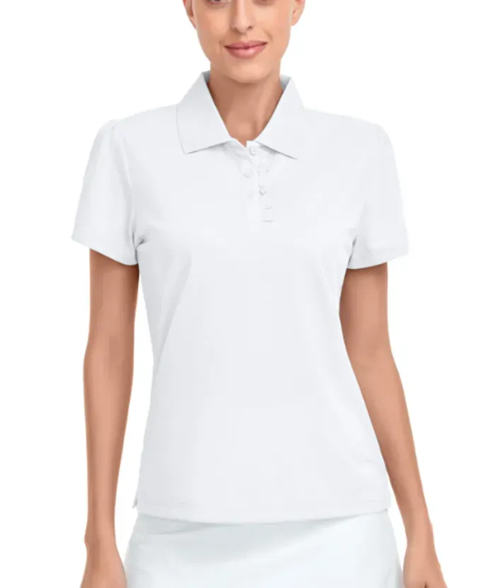 Women's Soft Dri fit Solid Color Golf Polo Shirt