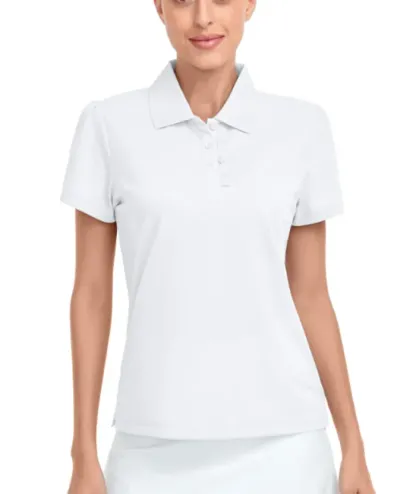 Women's Soft Dri fit Solid Color Golf Polo Shirt