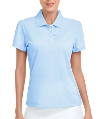 Women's Soft Dri fit Solid Color Golf Polo Shirt