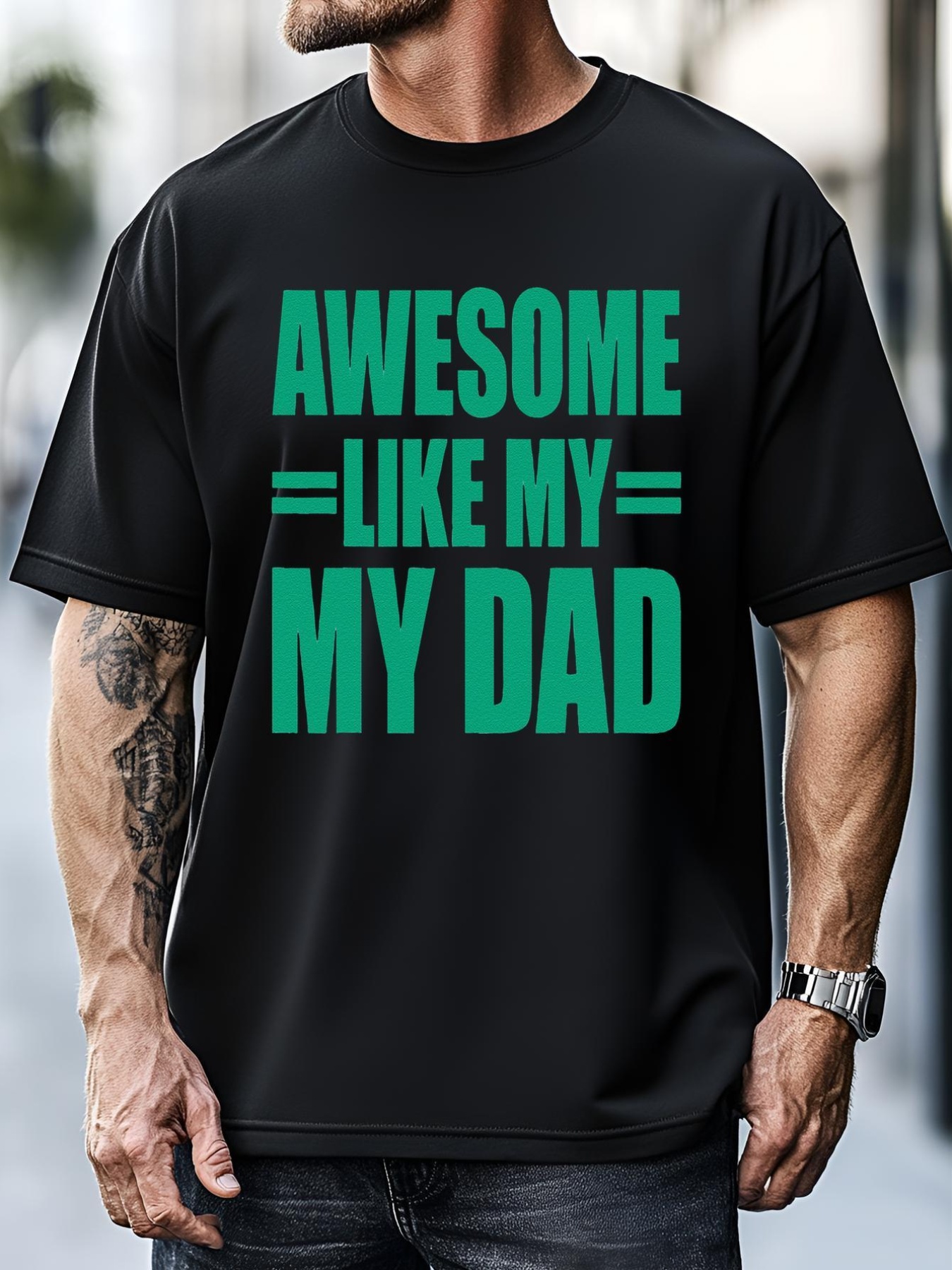 Unisex Awesome Like My Daughter FatherS Day Dad Day Funny Dad T-Shirt