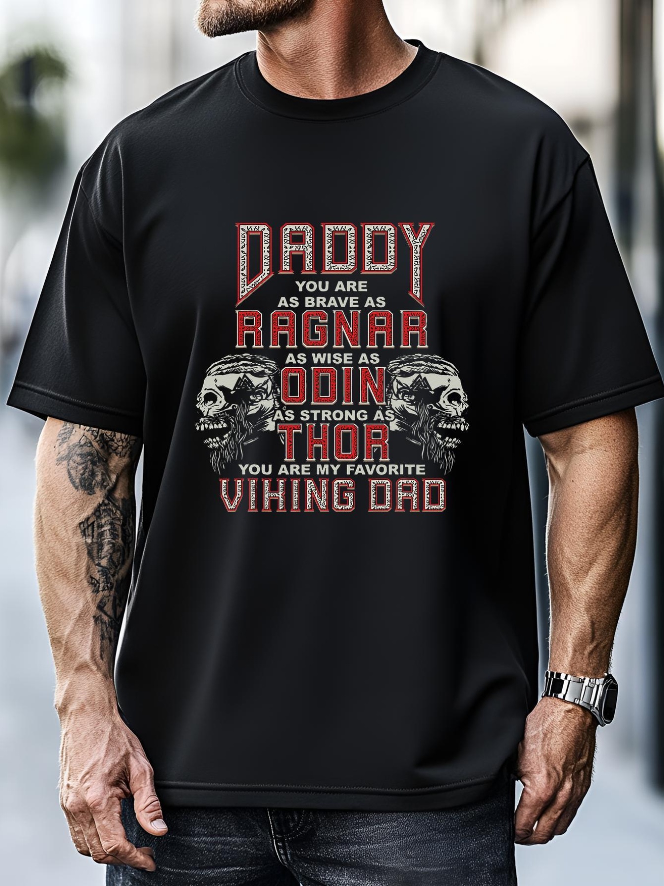 Unisex Daddy You Are My Favorite Viking Dad Proud Viking Father T-Shirt