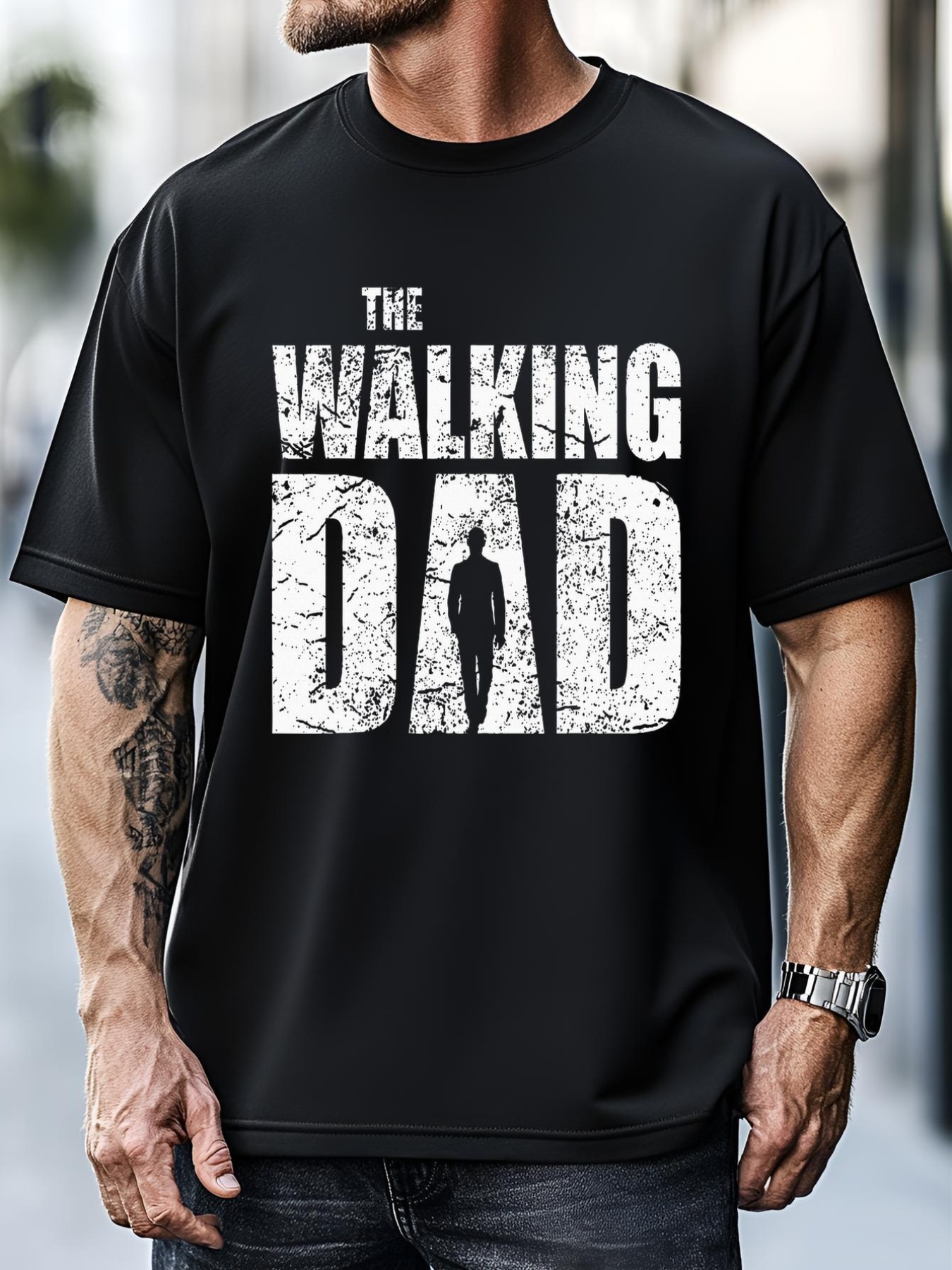 Unisex The Walking Dad Father Gifts Man Dead Retro Vintage Fun T-Shirt