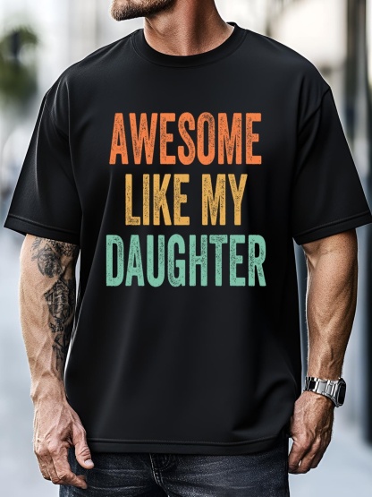 Unisex Awesome Like My Daughter FatherS Day Dad Retro Vintage T-Shirt