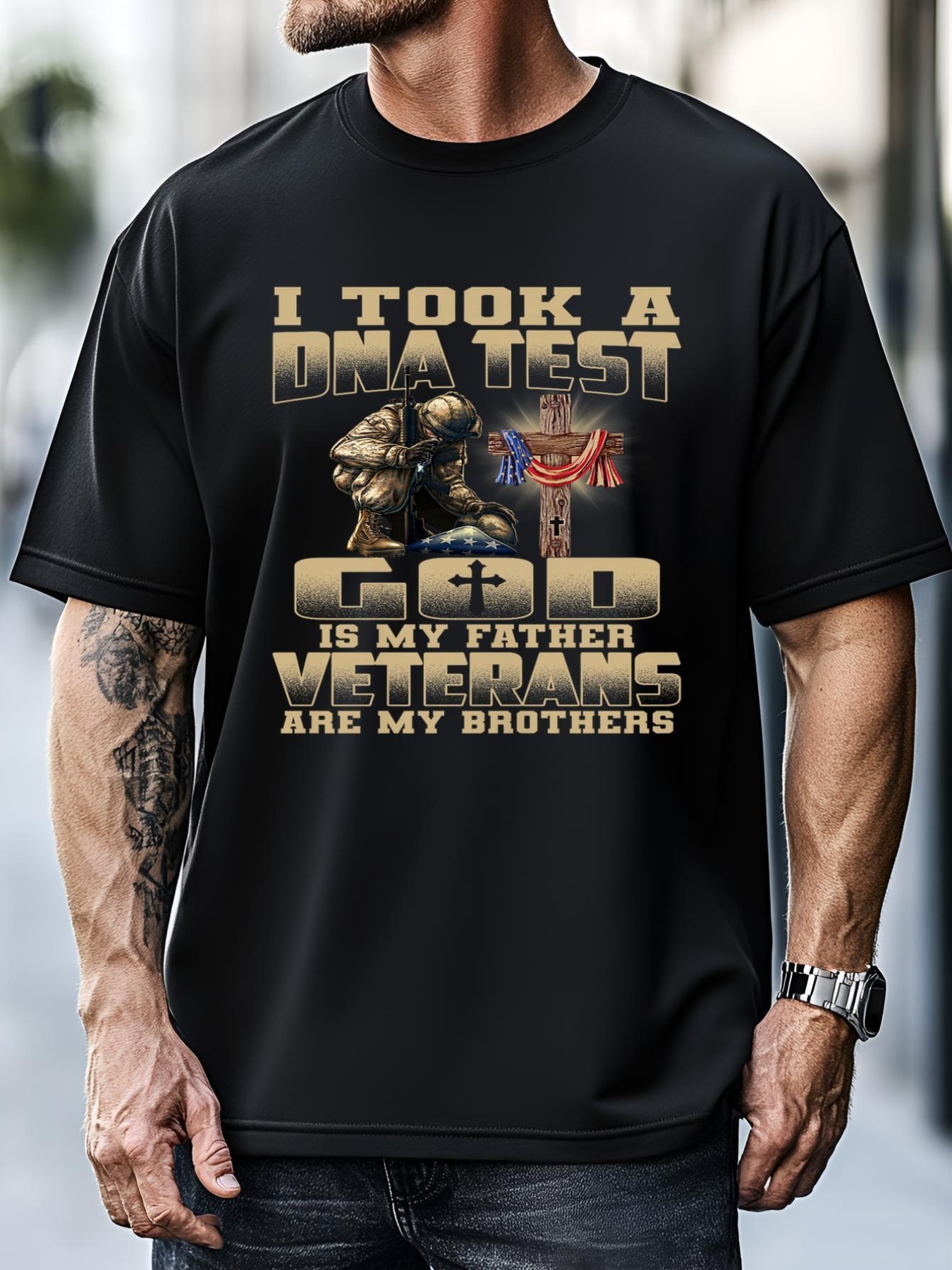 Unisex I Took A Dna Test God Is My Father Veterans Are My Brothers T-Shirt