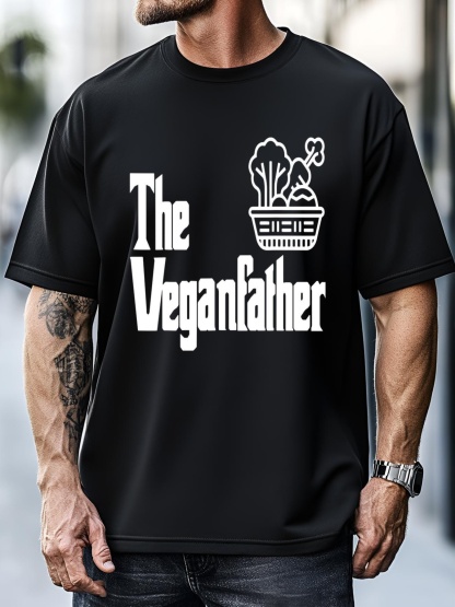 Unisex Funny Fathers Day The Veganfather Vegan Raw Food Dad Gift T-Shirt