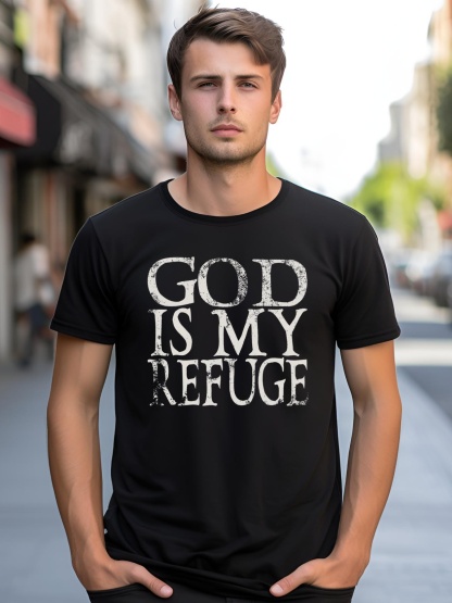 Unisex God Is My Refuge Jesus Christian Bible shirt  Graphic Tee