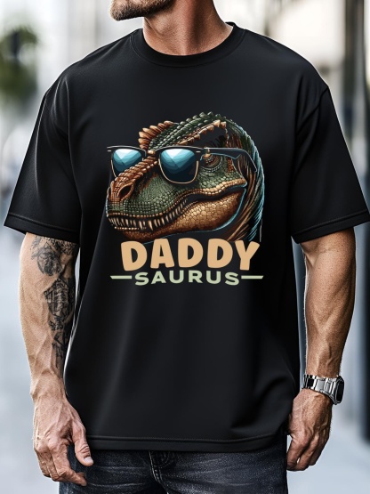 Unisex Daddysaurus The Heartwarming Majesty Of Real Fathers Meaningful Gift T-Shirt