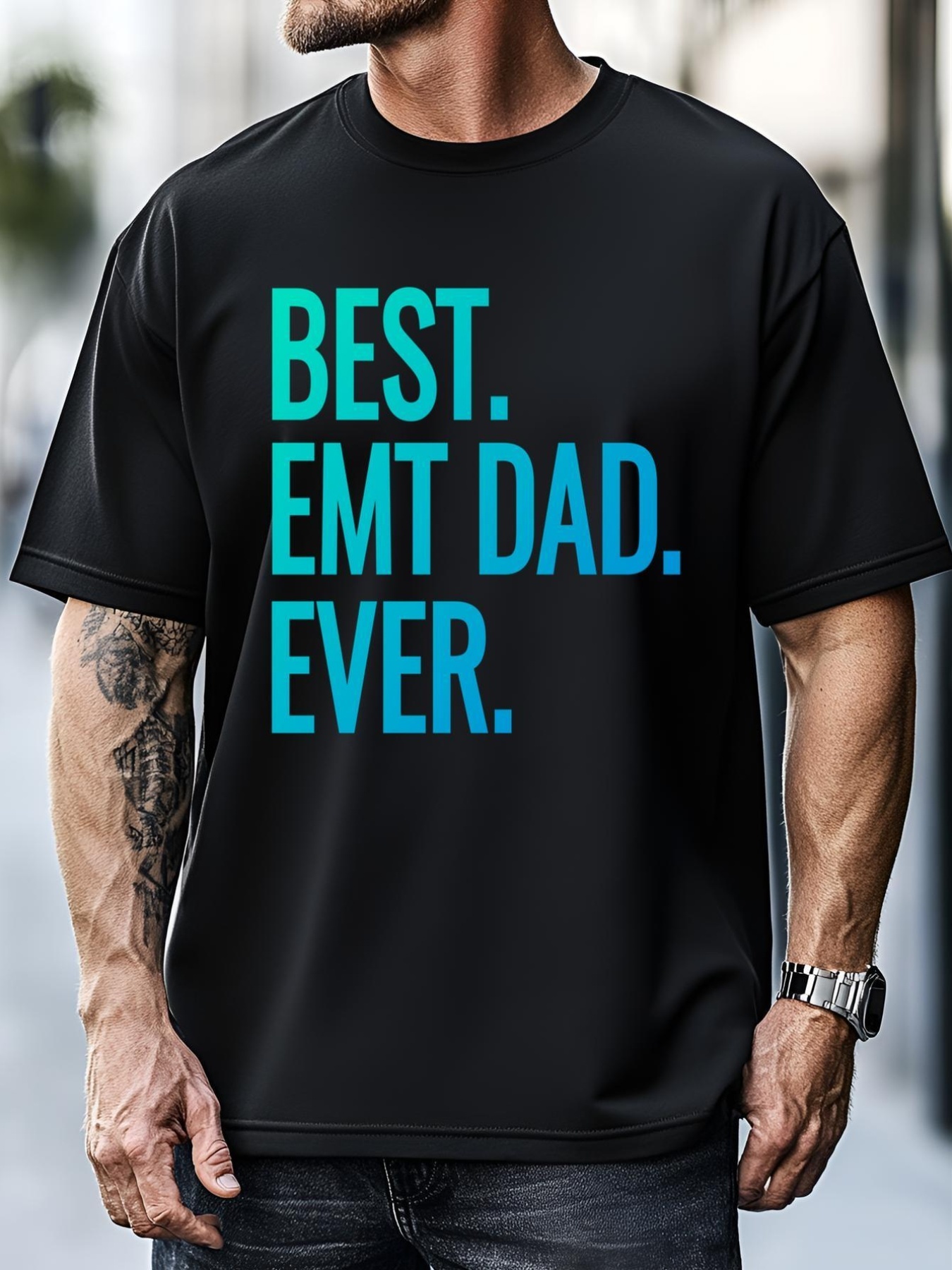 Unisex Best Emt Dad Ever Ambulance Worker Fathers Day Ems Workers Meaningful Gift T-Shirt