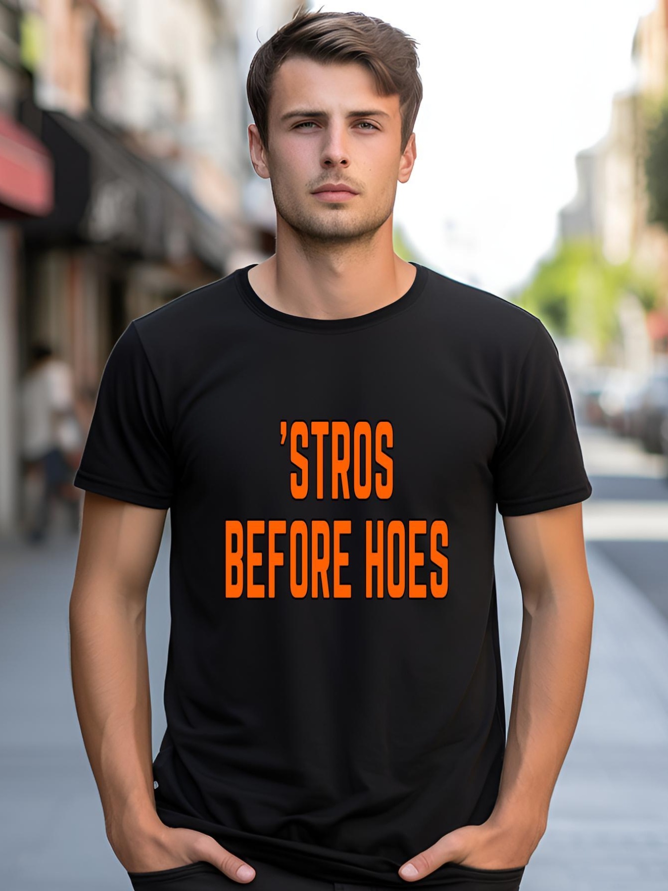 Unisex Baseball Stros Before Hoes Houston shirt  Graphic Tee