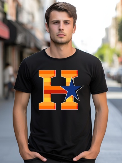 Unisex Houston Baseball H Star Logo shirt  Graphic Tee