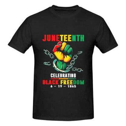Men's Printed Juneteenth 100% Cotton T-Shirt-pod4team