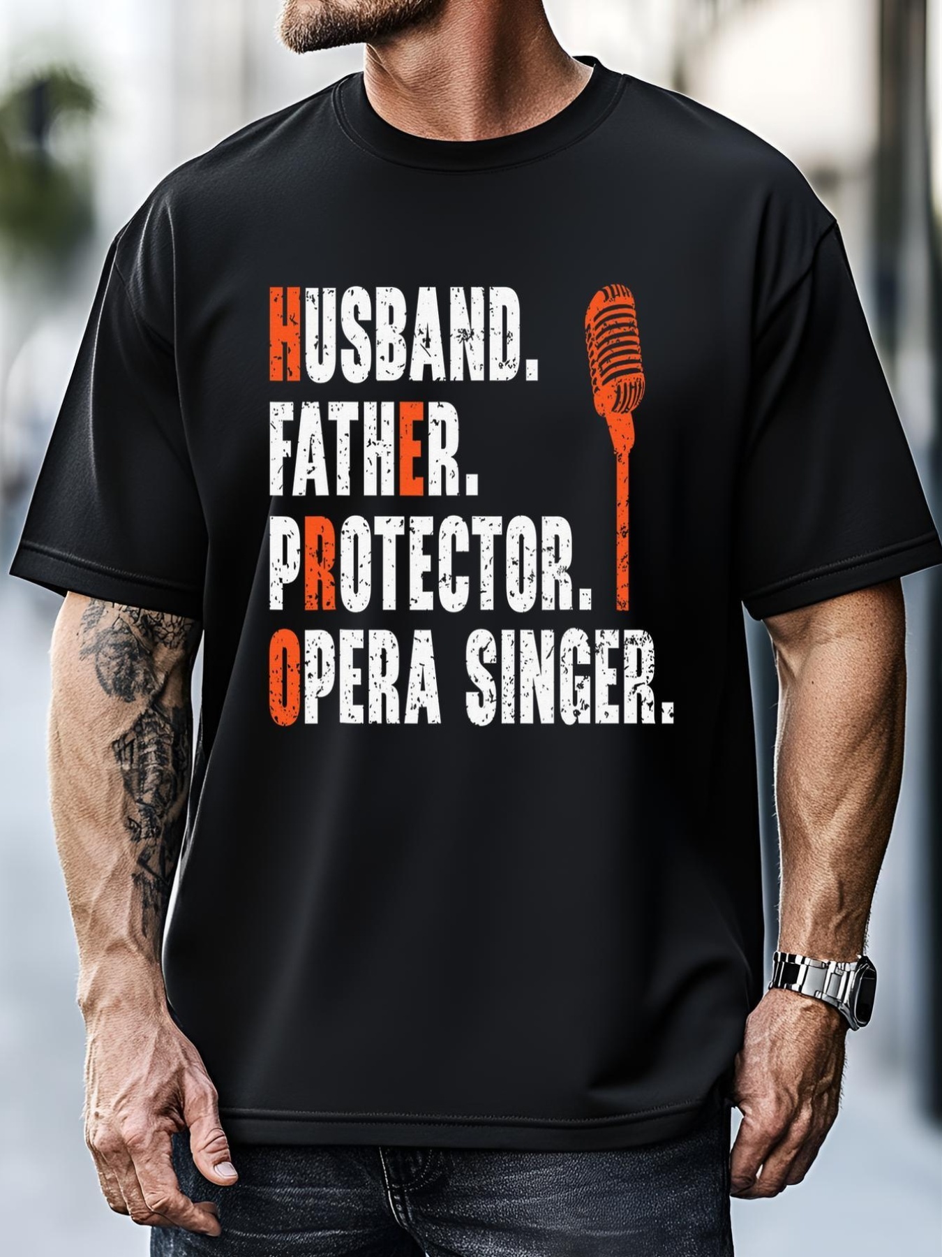 Unisex Husband Father Protector Opera Singer Singing T-Shirt
