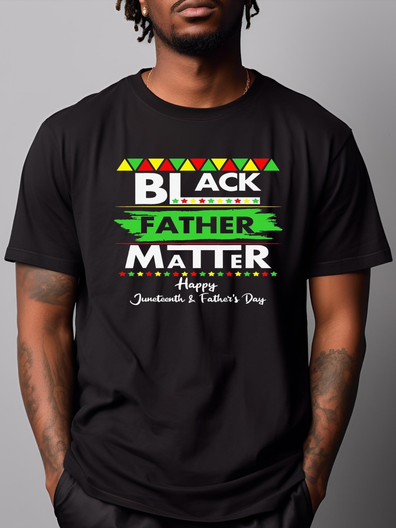Unisex Black Father Matter Father's Day Juneteenth Africa Black Dad T-Shirt