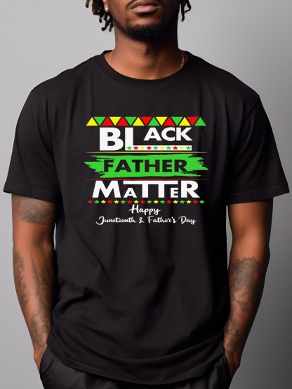 Unisex Black Father Matter Father's Day Juneteenth Africa Black Dad T-Shirt
