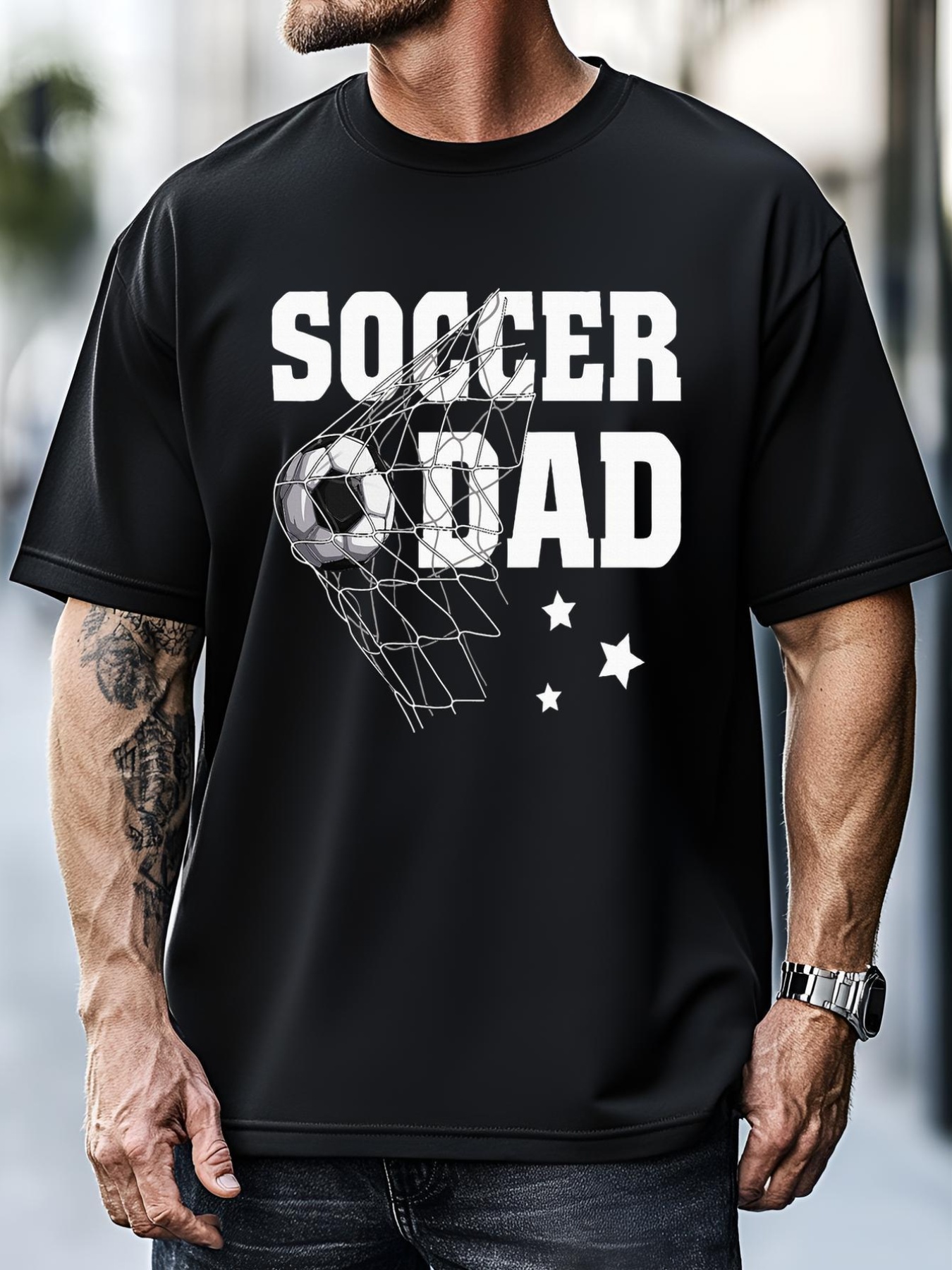Unisex Soccer Dad Daddy Soccer Sport Lover Fan Fathers Day T-Shirt