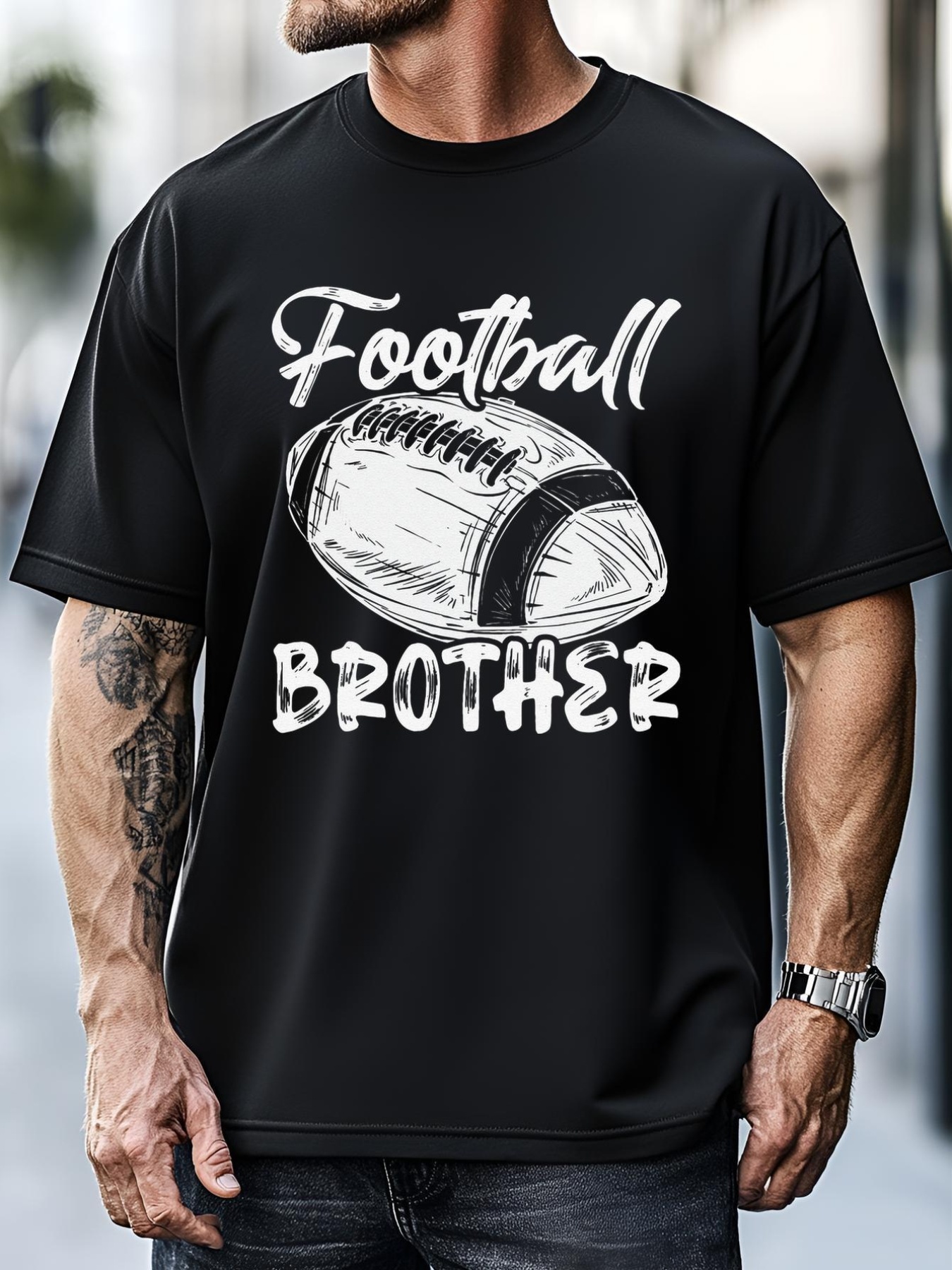 Unisex Football Brother For Family Matching Players Fathers Day T-Shirt