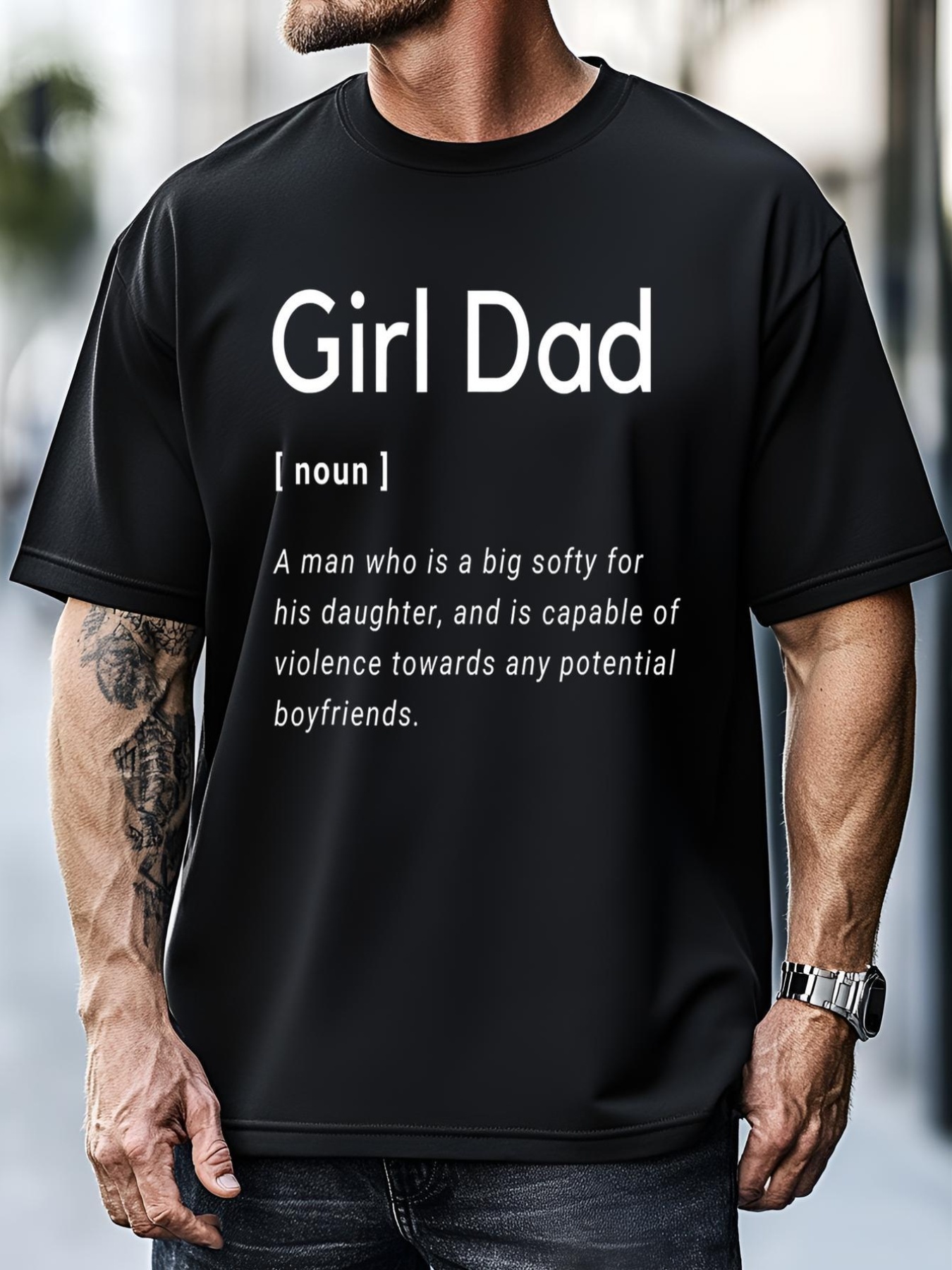 Unisex Girl Dad Shirt For Men Fathers Day Gift From Wife Baby Girl T-Shirt