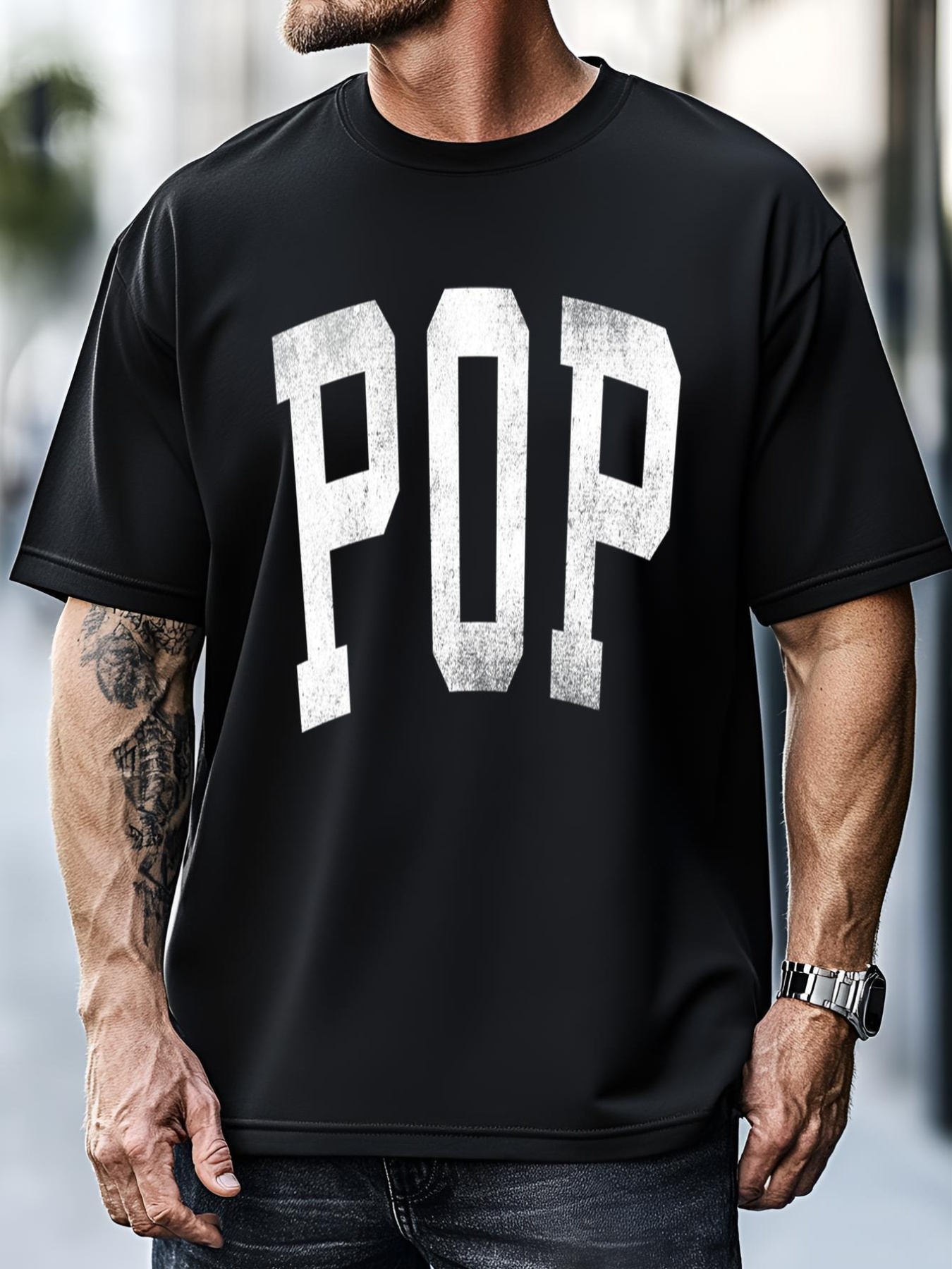 Unisex Pop Classic Bold Font FatherS Day Pop Gift T-Shirt