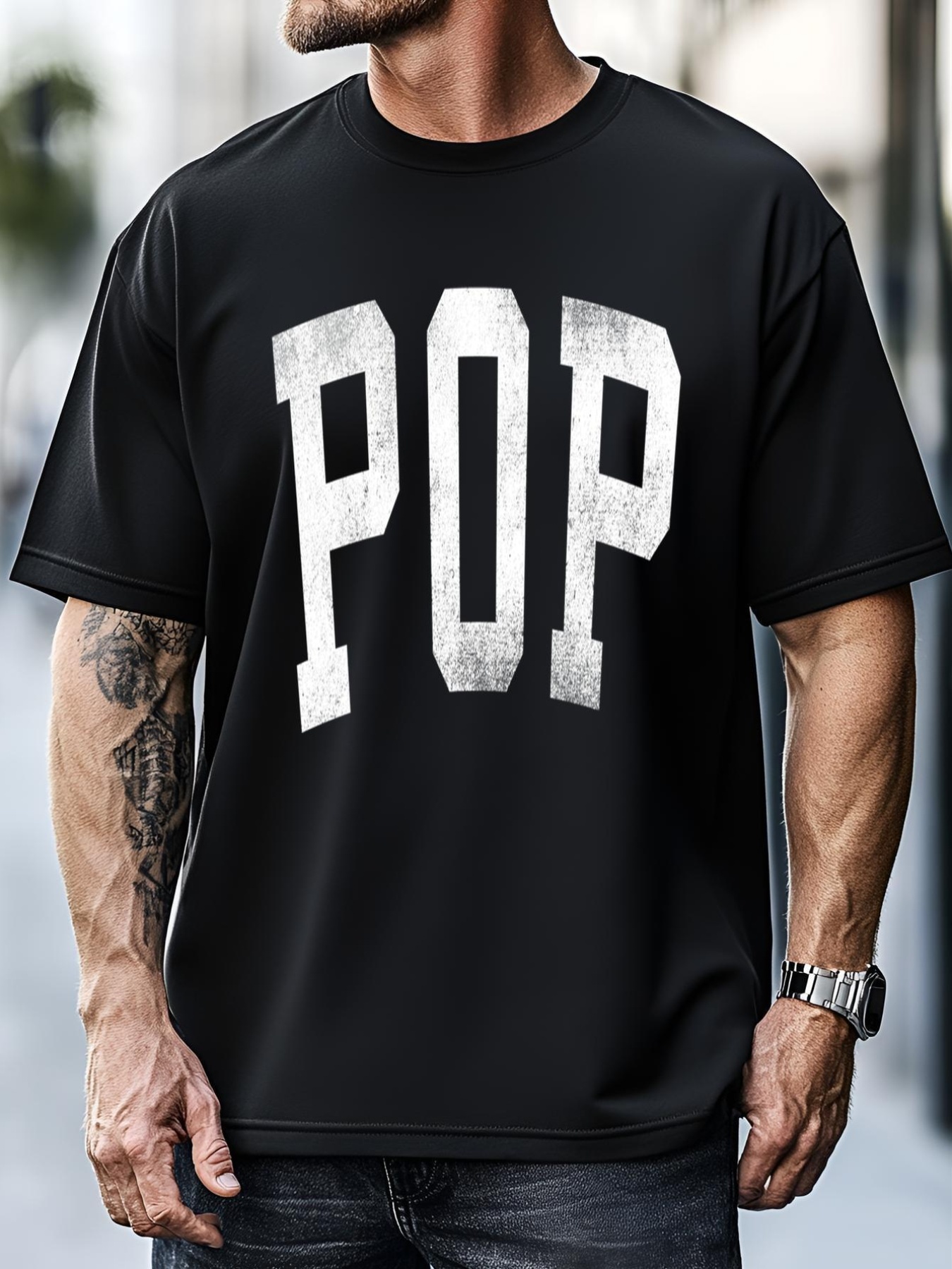 Unisex Pop Classic Bold Font FatherS Day Pop Gift T-Shirt