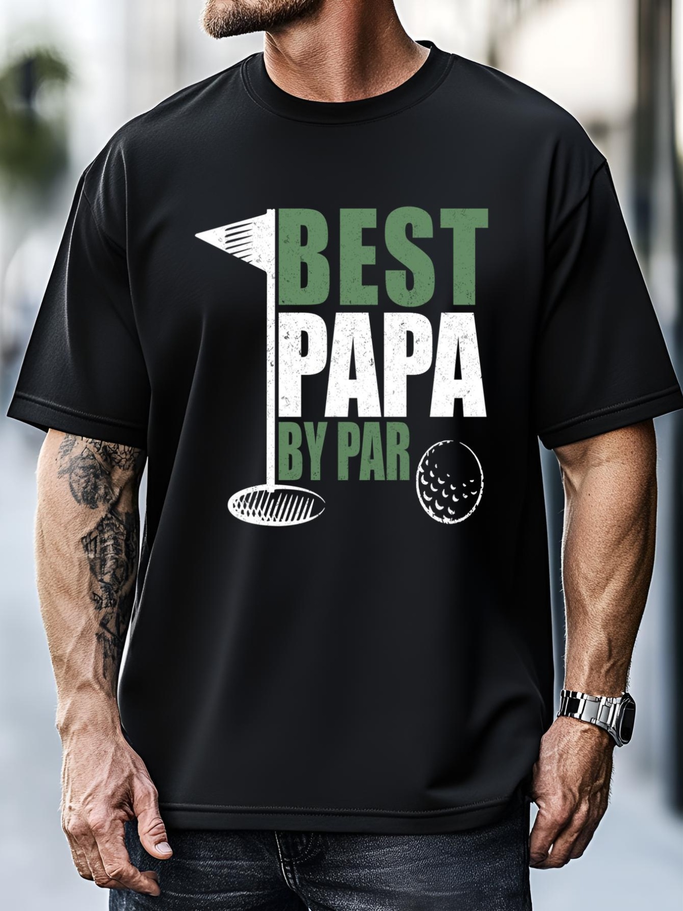 Unisex Funny Best Papa By Par FatherS Day Golf Dad Grandpa Gift Cute Gift T-Shirt