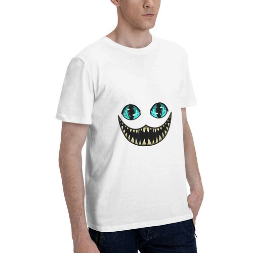 Men's Cheshire Cat Smile 100% Cotton T-Shirt-pod4team