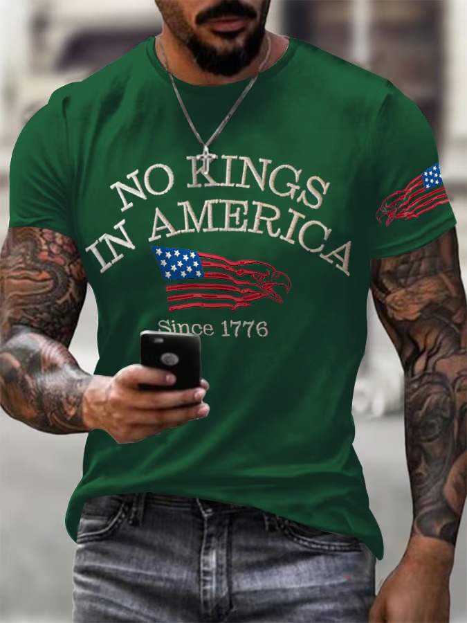Men's No Kings In America Since 1776 4th Of July Graphic Tee