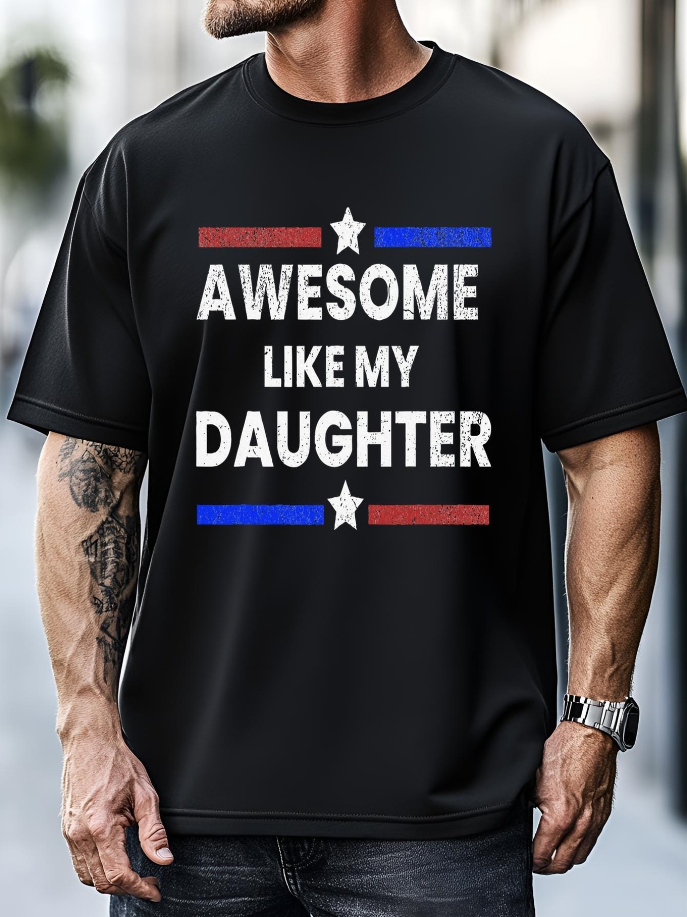 Unisex Retro Funny Awesome Like My Daughter Fathers Day T-Shirt