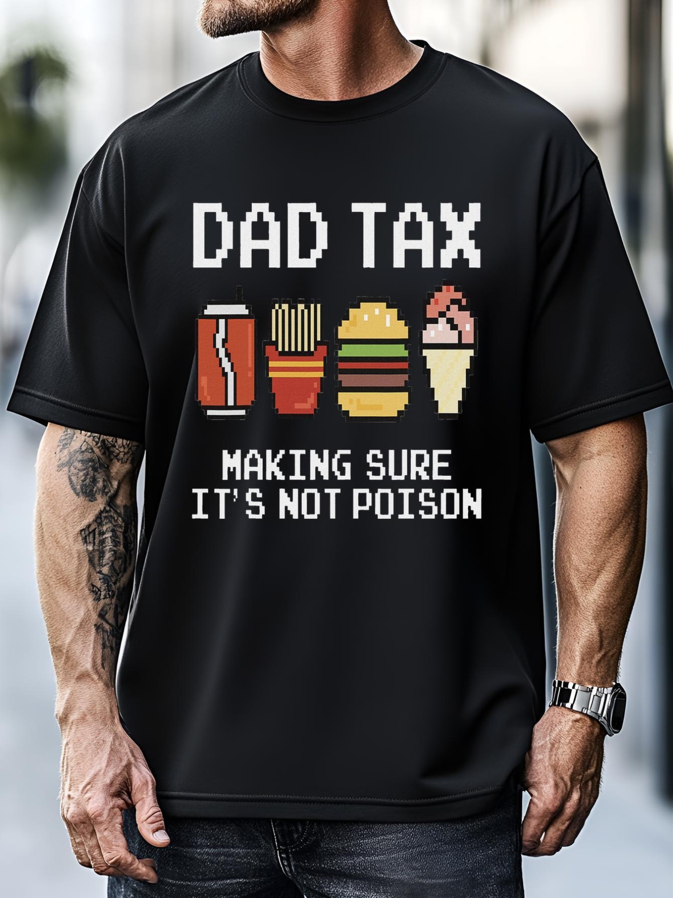 Unisex Dad Joke Dad Tax Making Sure Its Not P.O.I.S.O.N Fathers Day T-Shirt