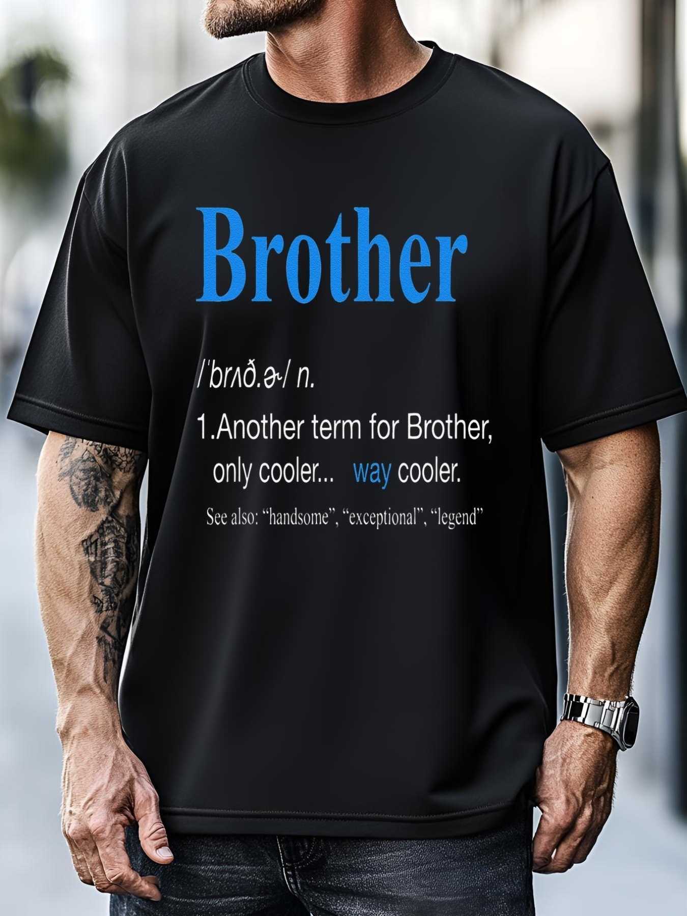 Unisex Brother Definition Retro Christmas Fathers Day Brother T-Shirt