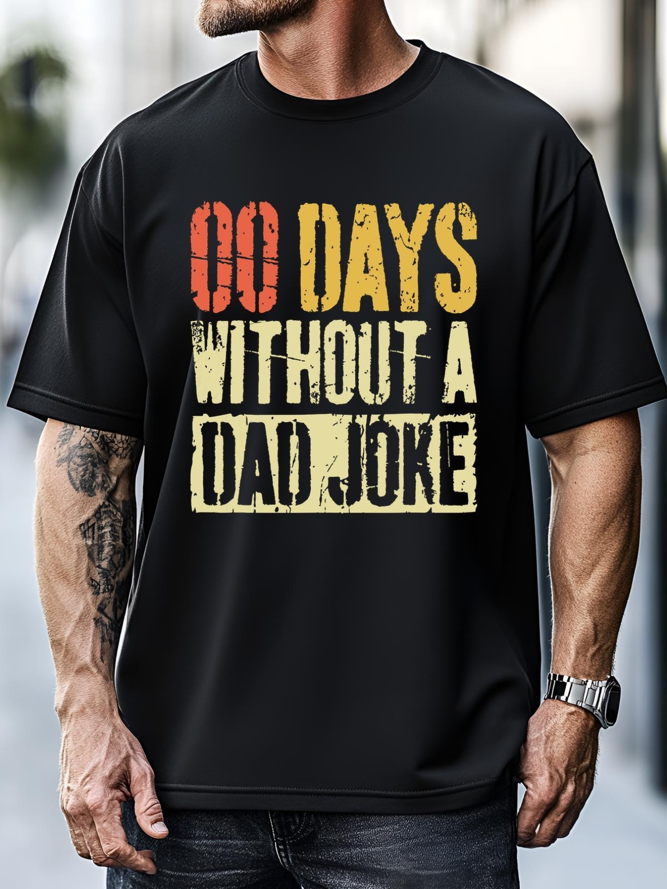 Unisex 00 Days Without A Dad Joke Fathers Day T-Shirt