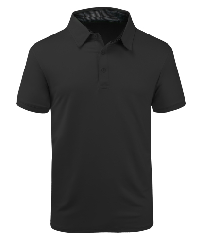Men's Moisture Wicking Solid Color Polo Shirt