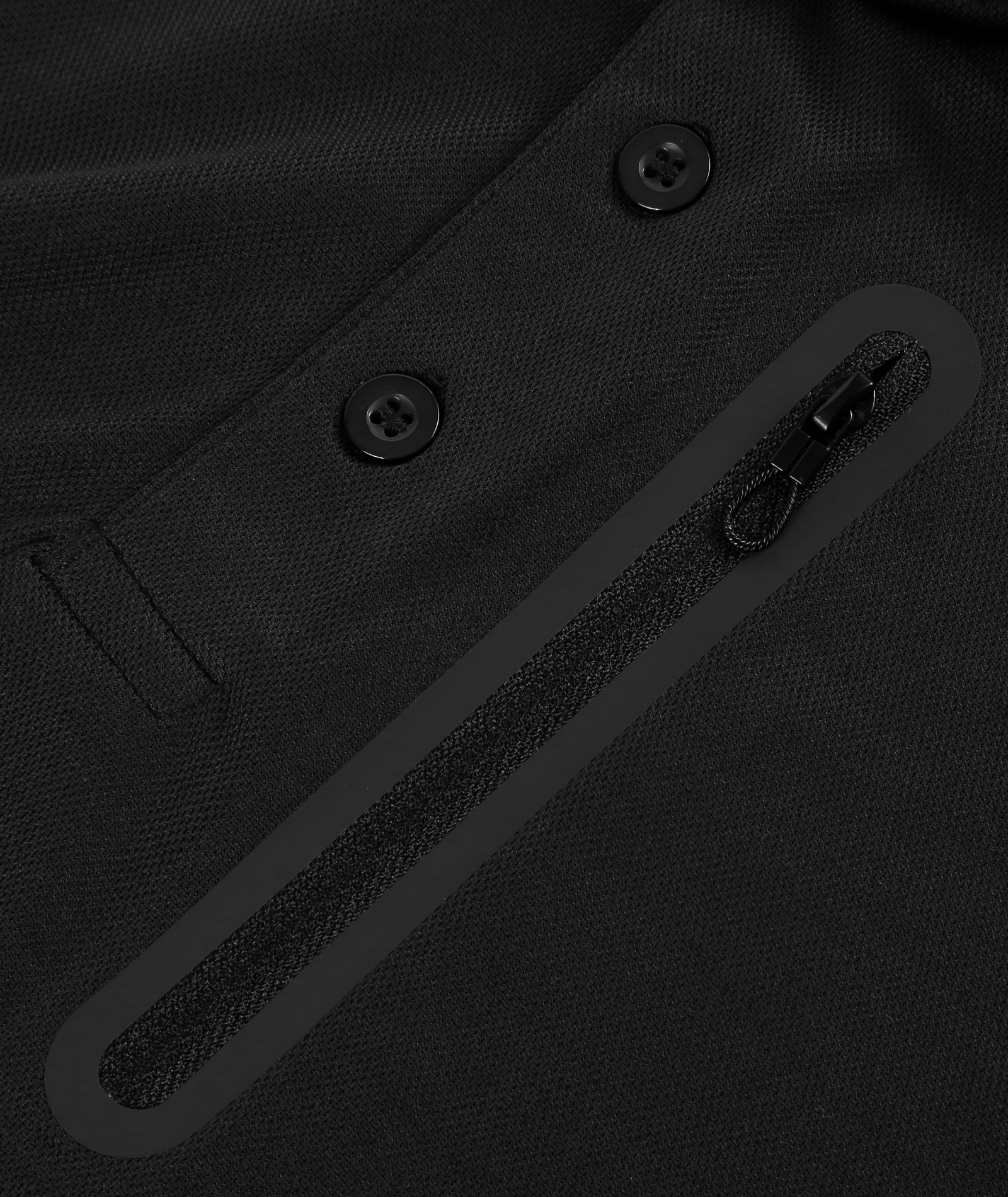 Men's Dri-fit Solid Color Zip Up Pocket Polo Shirt