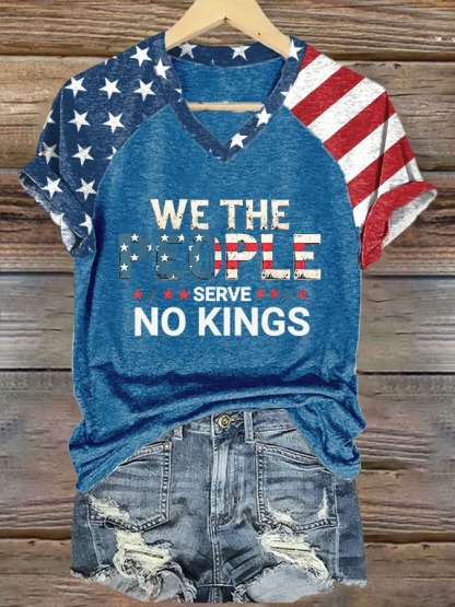 Women's We The People American Flag Print Graphic Tee