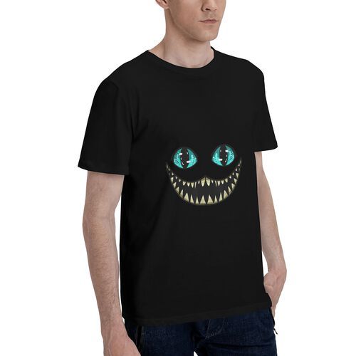 Men's Cheshire Cat Smile 100% Cotton T-Shirt-pod4team