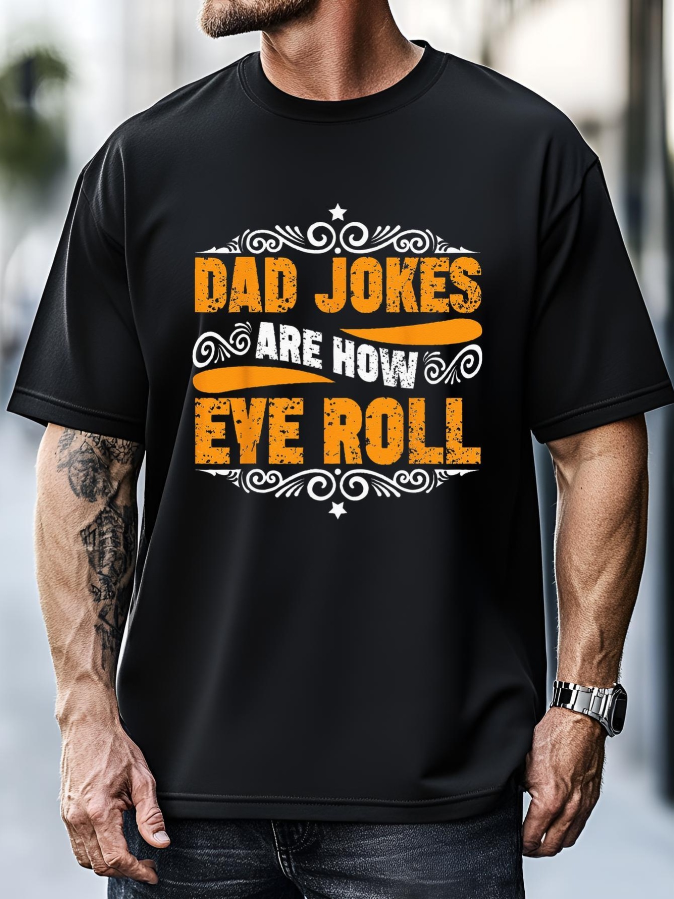 Unisex Dad Jokes Are How Eye Roll Funny Fathers Day Daddy Pun Joke T-Shirt