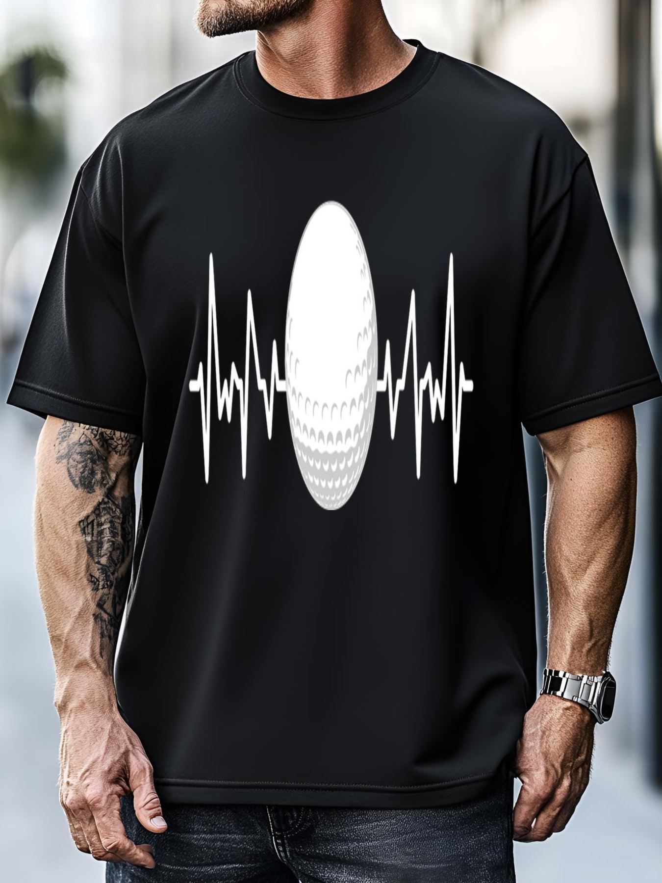 Unisex Golf Heart Love Funny Golf For Men And Women Gift For Dad Father's Day T-Shirt