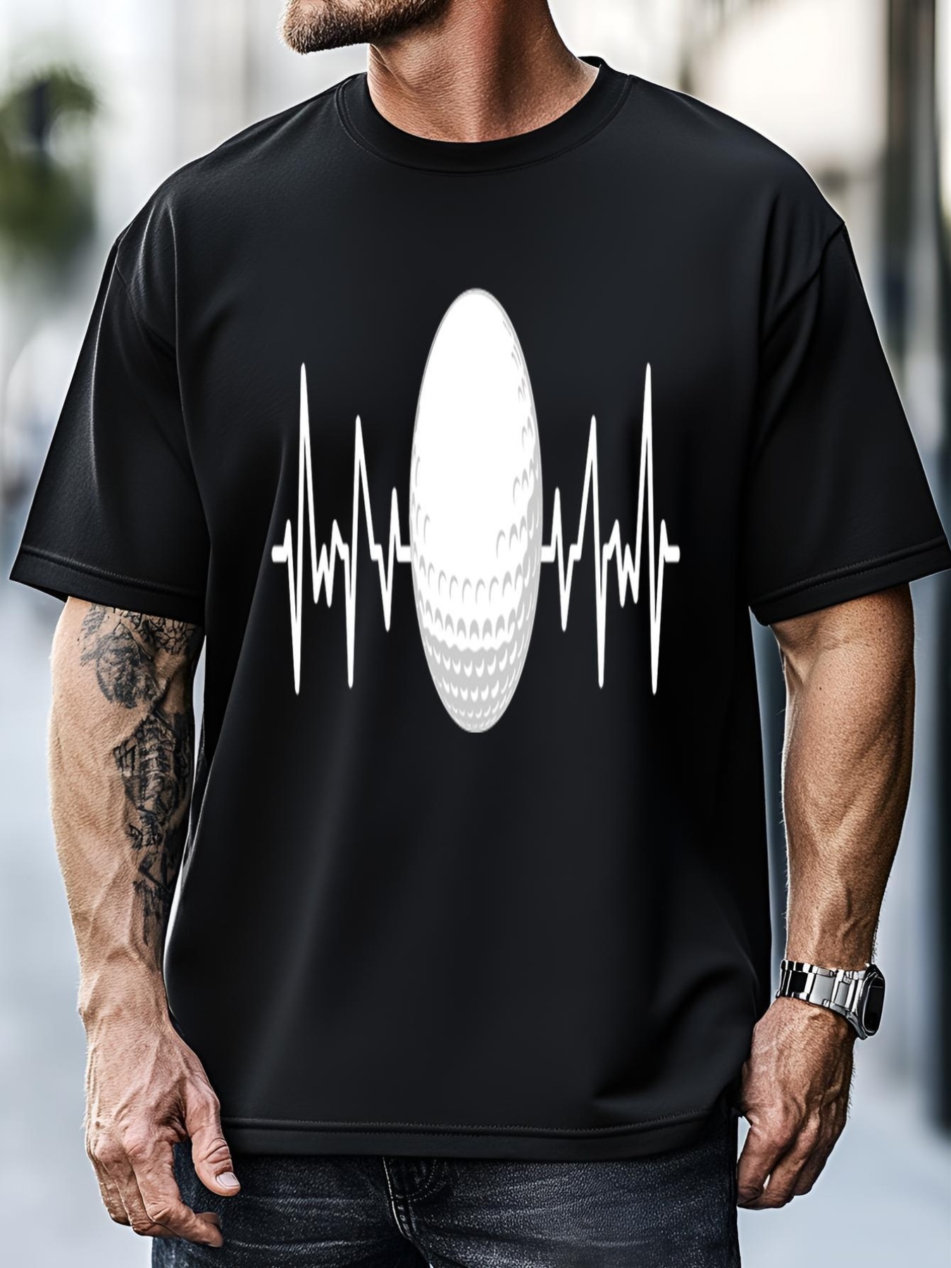 Unisex Golf Heart Love Funny Golf For Men And Women Gift For Dad Father's Day T-Shirt