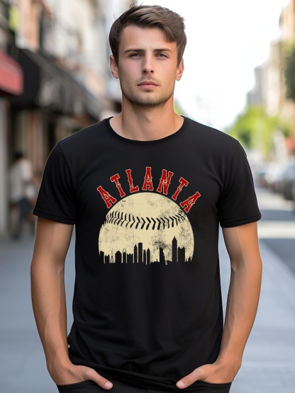 Unisex Atlanta Vintage Torn Old Classic Baseball Team shirt  Graphic Tee
