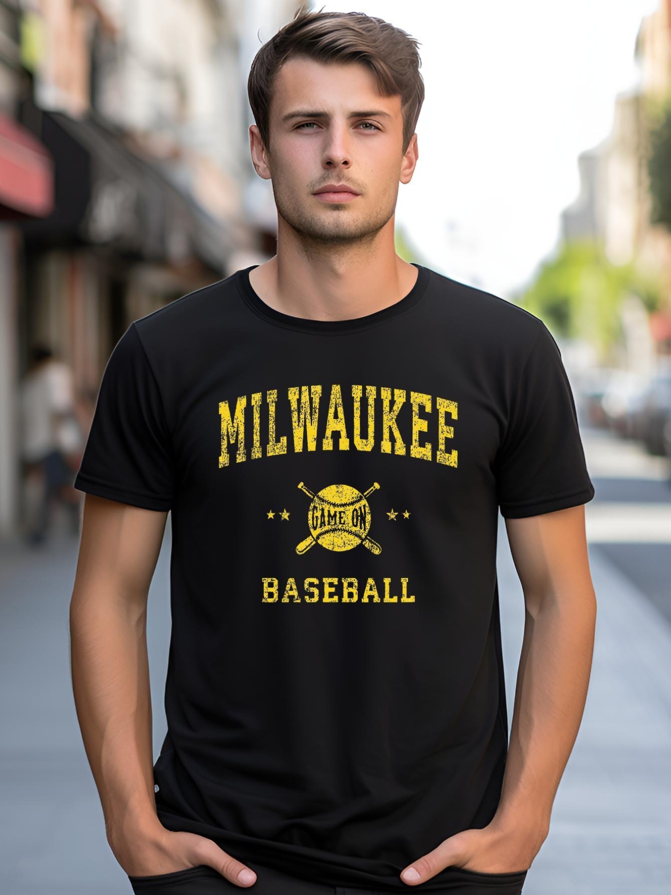 Unisex Milwaukee Vintage Baseball Throwback Retro Design shirt  Graphic Tee