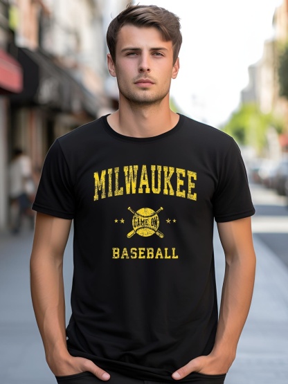 Unisex Milwaukee Vintage Baseball Throwback Retro Design shirt  Graphic Tee