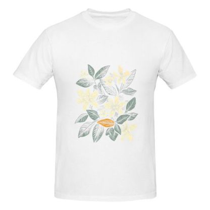 Men's Floral Printed 100% Cotton T-Shirt-pod4team