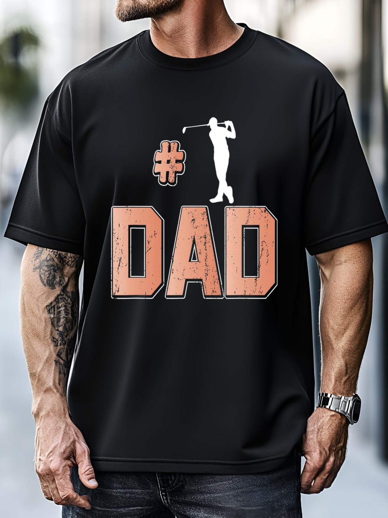 Unisex Number One Golf Dad Gift For Dad Father's Day T-Shirt