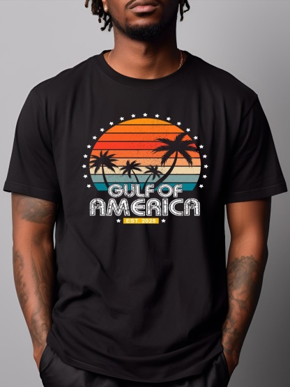 Unisex Gulf Of America President Trump Est 2025 T-Shirt