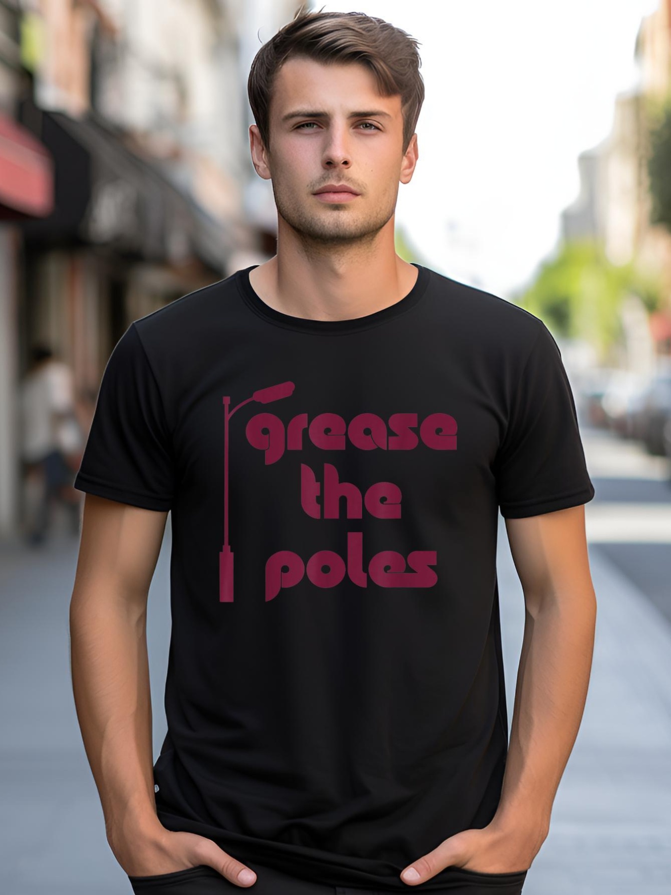 Unisex Grease The Poles Philadelphia Philly Baseball Design shirt  Graphic Tee