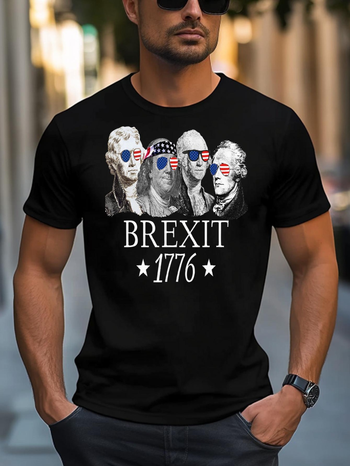 Unisex Brexit 1776 Founding Fathers American Independence USA T-Shirt