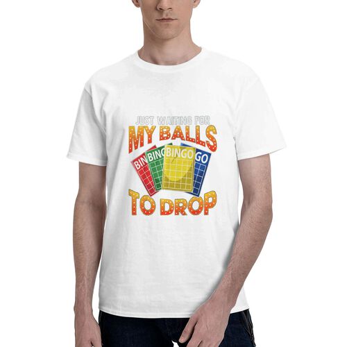Men's Just Waiting For my Balls To Drop 100% Cotton T-Shirt-pod4team