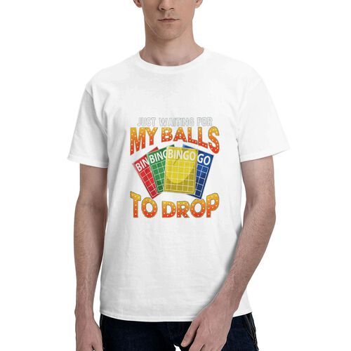 Men's Just Waiting For my Balls To Drop 100% Cotton T-Shirt-pod4team