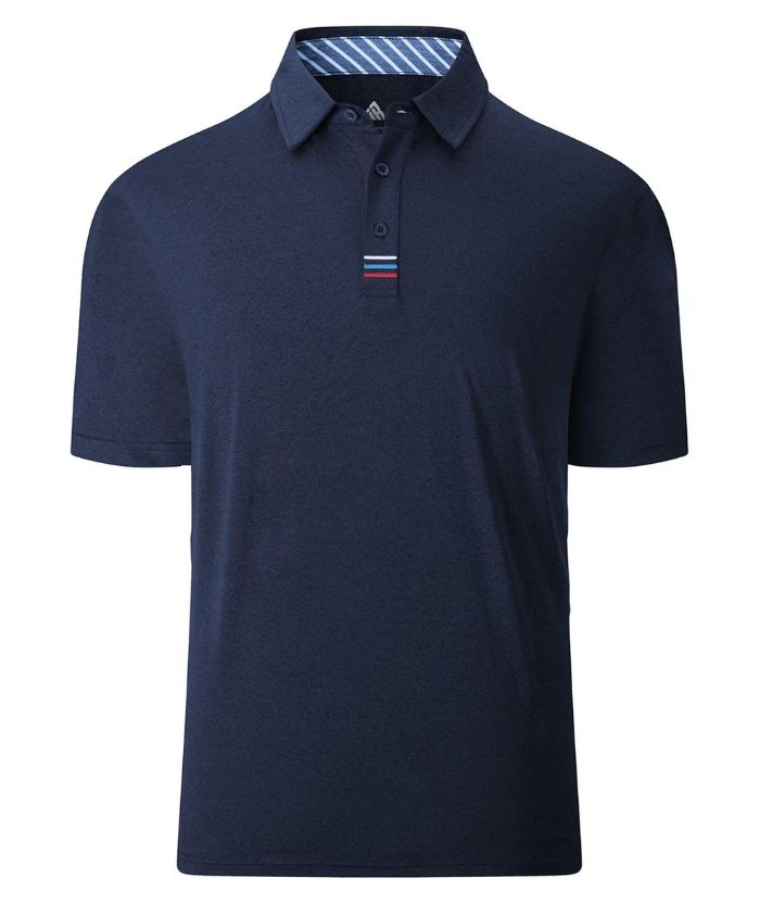 Men's Solid Color Slim Fit Polo Shirt